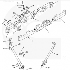 Chongqing CCEC kta38 manifold exhaust 3028238 ship engine parts