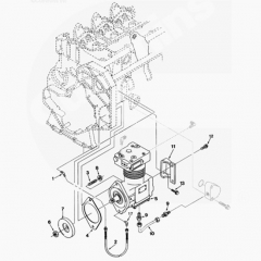 DCEC 4BT 6BT Engine Air compressor 3905724 1090691 spare parts