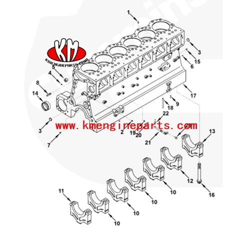 3088301 Cylinder Block KTA19 engine parts