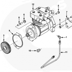 Dongfeng dcec 6cta8.3 engine parts 3415607 air compressor accessory drive gear