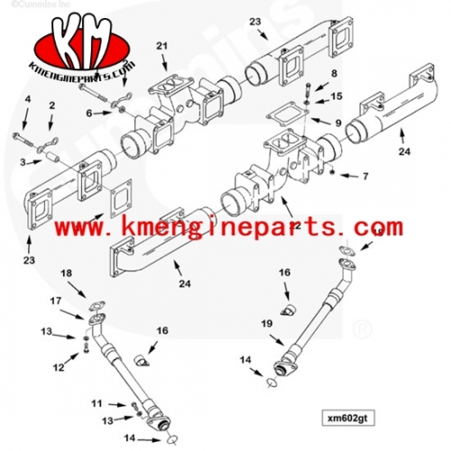 CCEC KTA38 KTA50 Exhaust Mounting Manifold 3046320 engine parts